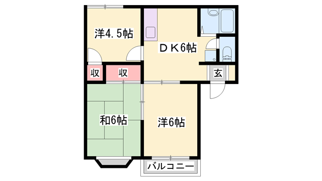 シドニーハイツA棟の物件間取画像