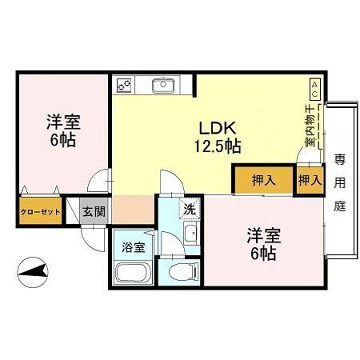 メゾン堀川 A棟の物件間取画像