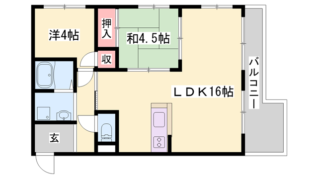 ルークレジデンス姫路Ⅱの物件間取画像