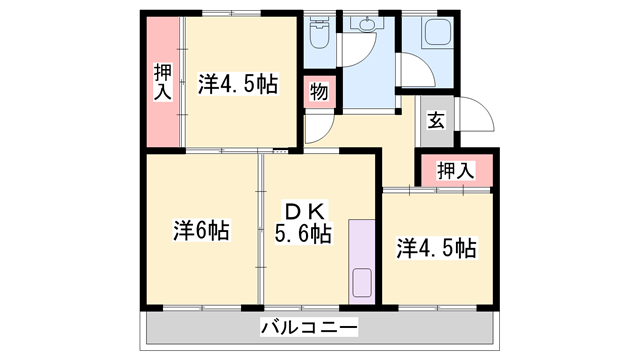 ビレッジハウス志染の物件間取画像