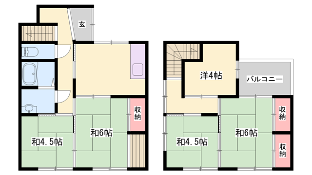 八代宮前町・一戸建貸家の物件間取画像
