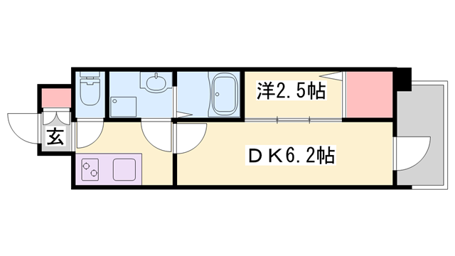 アルティザ姫路の物件間取画像