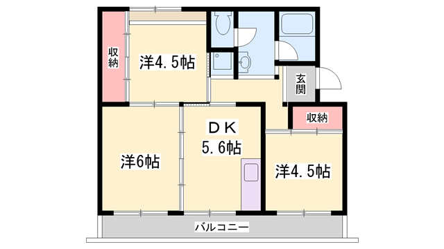 ビレッジハウス志染の物件間取画像