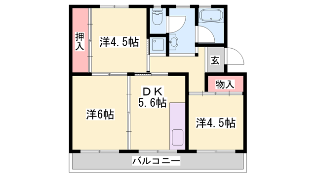 ビレッジハウス志染の物件間取画像