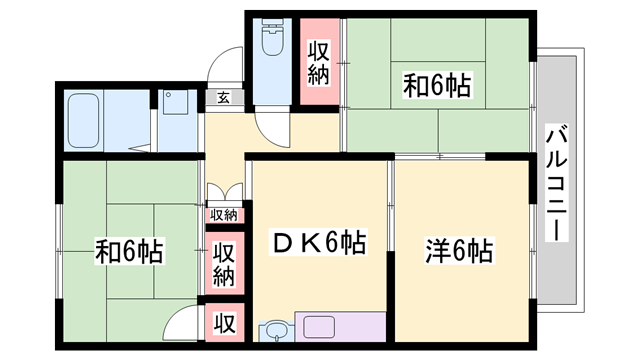 ルミエールAの物件間取画像