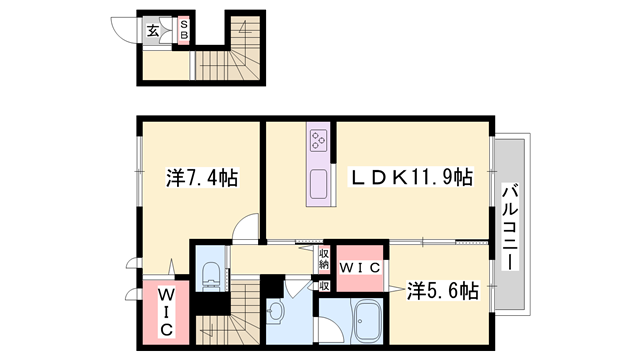 グランステージ曽根の物件間取画像