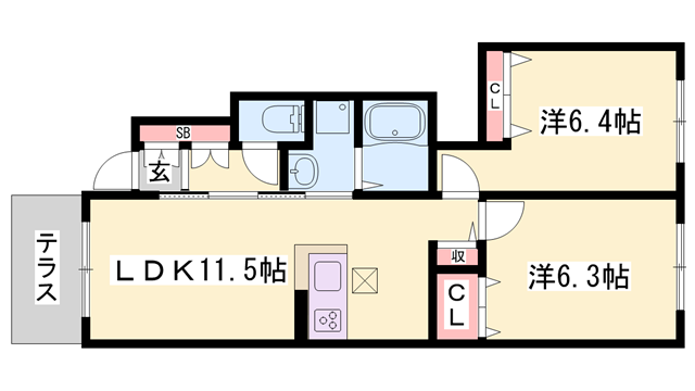 Gala Gardensの物件間取画像