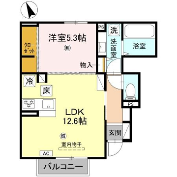 ヴィラーチェⅡの物件間取画像