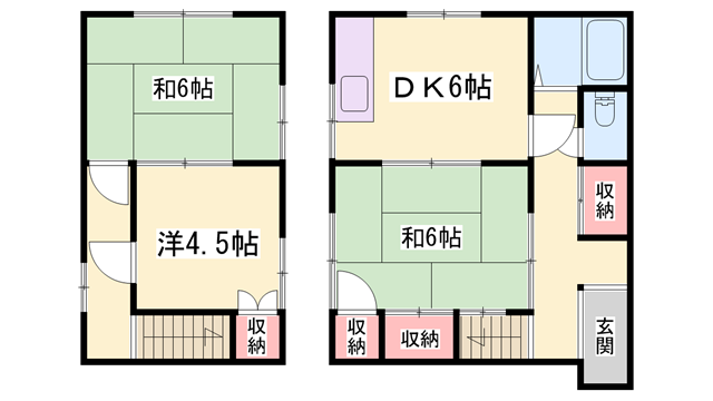吉田貸家の物件間取画像