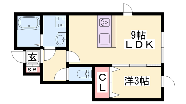 オーシャンコート姫路A棟の物件間取画像