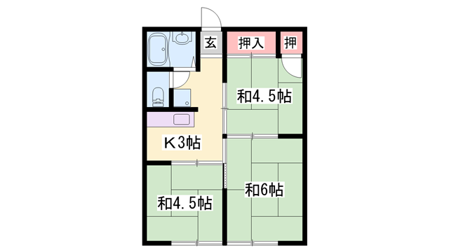 フジイコーポの物件間取画像