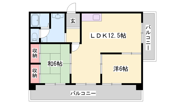 コーポ青山Ⅱの物件間取画像
