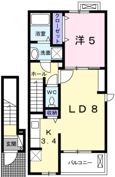 エスペランサ白国Ⅱの物件間取画像