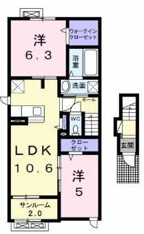 メゾンシャトンⅠの物件間取画像