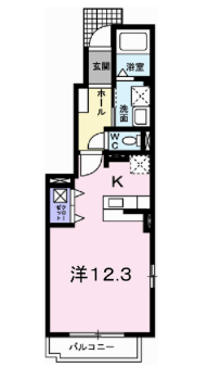 エスポワール中地の物件間取画像