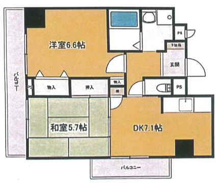 クリーンピア南大路時計台の物件間取画像