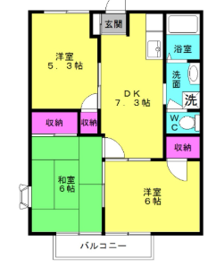 エスポワール・サンの物件間取画像