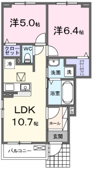 糸久レジデンス龍野 弐番館の物件間取画像