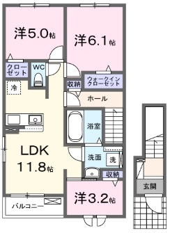 糸久レジデンス龍野 参番館の物件間取画像