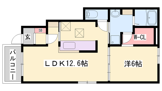 グランデール興浜Ⅲの物件間取画像