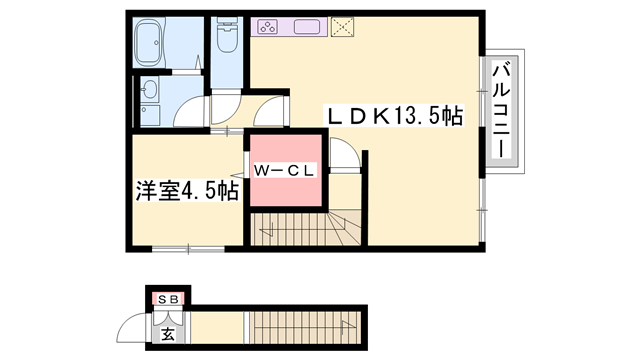 モダンコート東阿保の物件間取画像