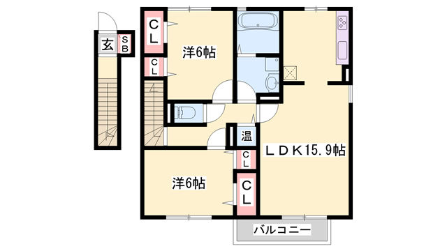 セジュールM 青山西の物件間取画像