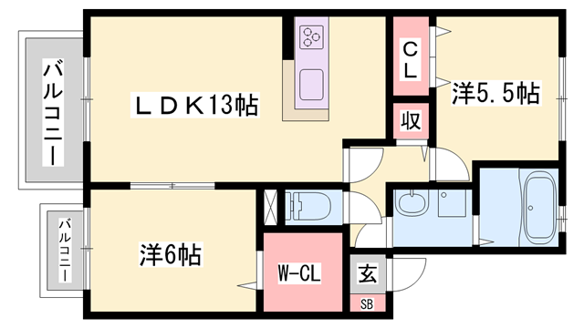 ラフィネ宮前の物件間取画像