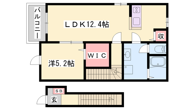 山陽網干駅 徒歩6分 2階の物件間取画像