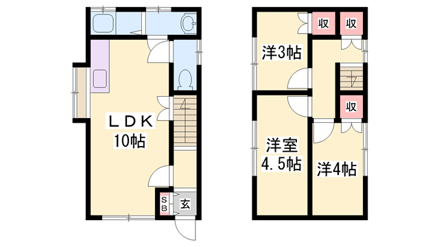 北田中借家の物件間取画像