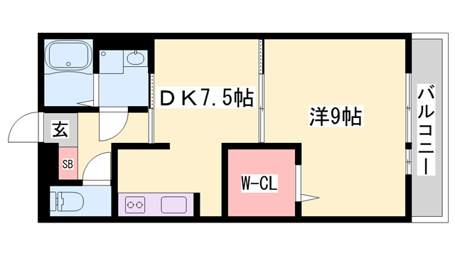 セジュール亀山 A棟の物件間取画像