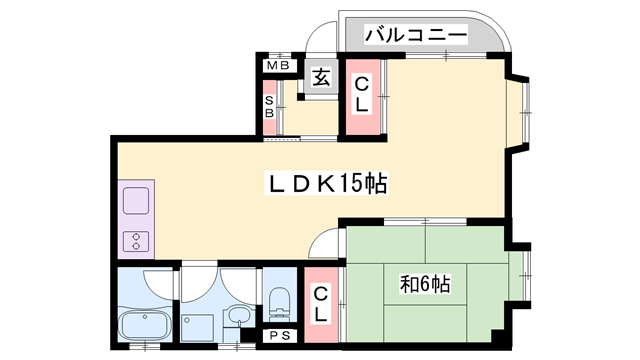 寿ハイツの物件間取画像