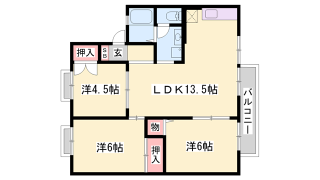クレスト安室の物件間取画像