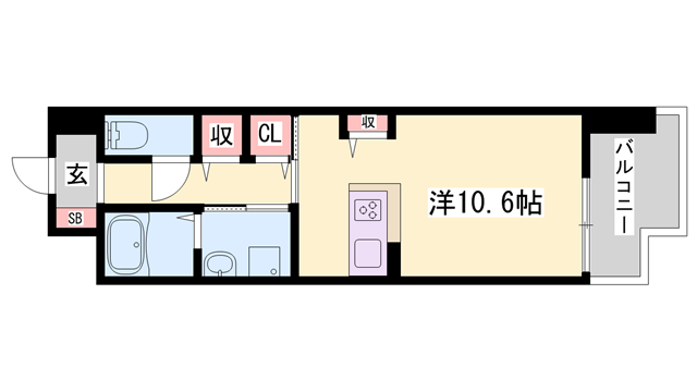 クレール姫路Ⅱの物件間取画像