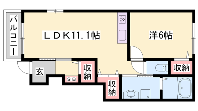 モス フロックス ノイの物件間取画像