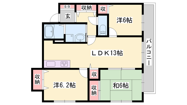 ラシャンス広畑の物件間取画像