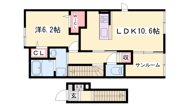 エスポアール姫路東の物件間取画像