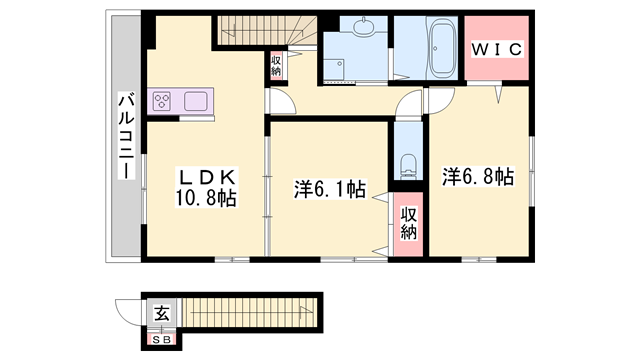 ベルフィオーレ平田の物件間取画像