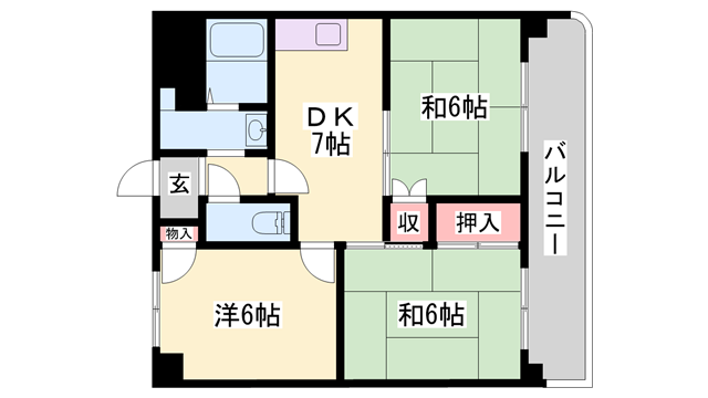 ロイヤルコーポ高砂の物件間取画像