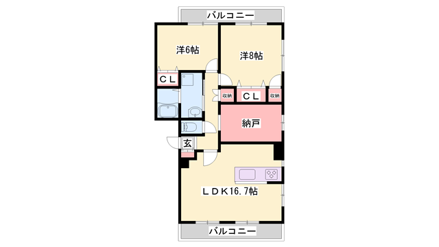 サニーニシウラの物件間取画像