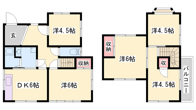 尾上町長田戸建の物件間取画像