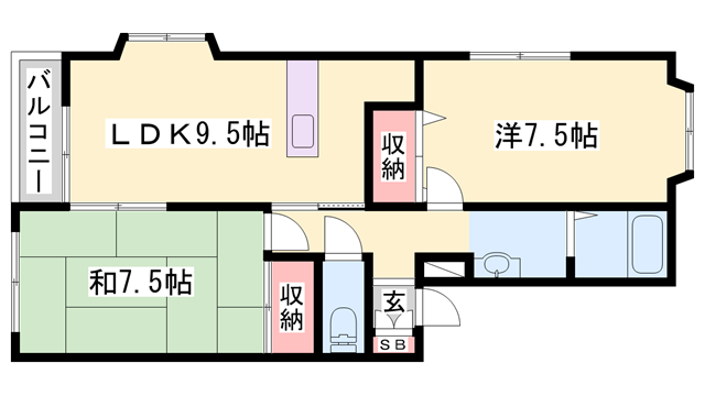 メゾン付城の物件間取画像