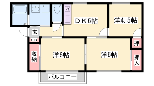 グリーンコーポ中塚の物件間取画像