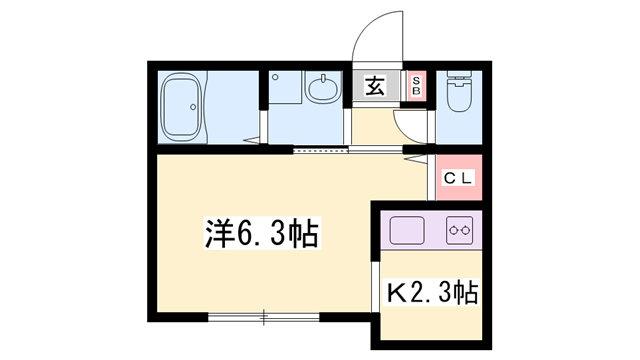 Sunrise姫路の物件間取画像