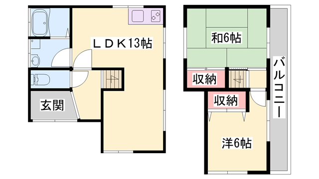 三木市宿原貸家の物件間取画像
