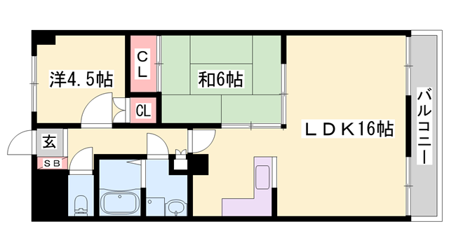 ラグレイス姫路の物件間取画像