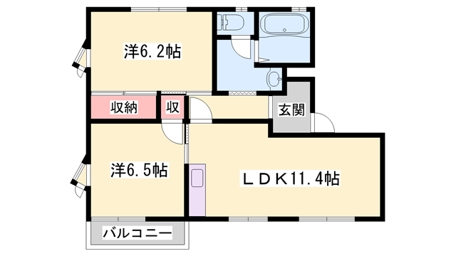 ウエストレイクの物件間取画像