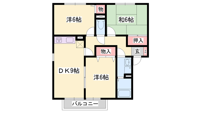 ヴィラウィッシュの物件間取画像