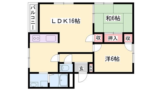 銀の馬車道 壱番館の物件間取画像