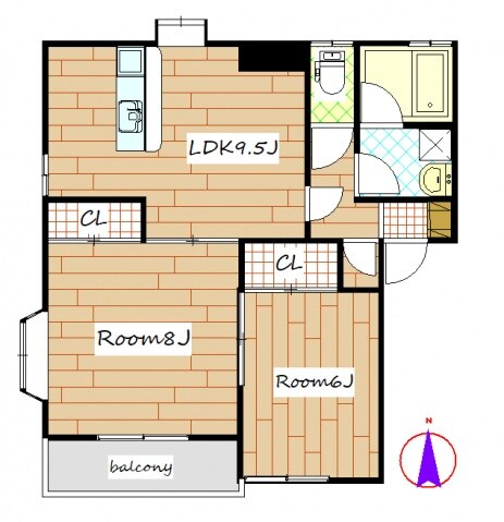 ボンジュールなかざわの物件間取画像