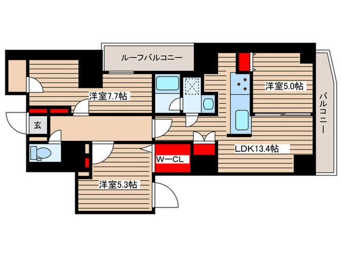 ロイジェント上野桜木の物件間取画像